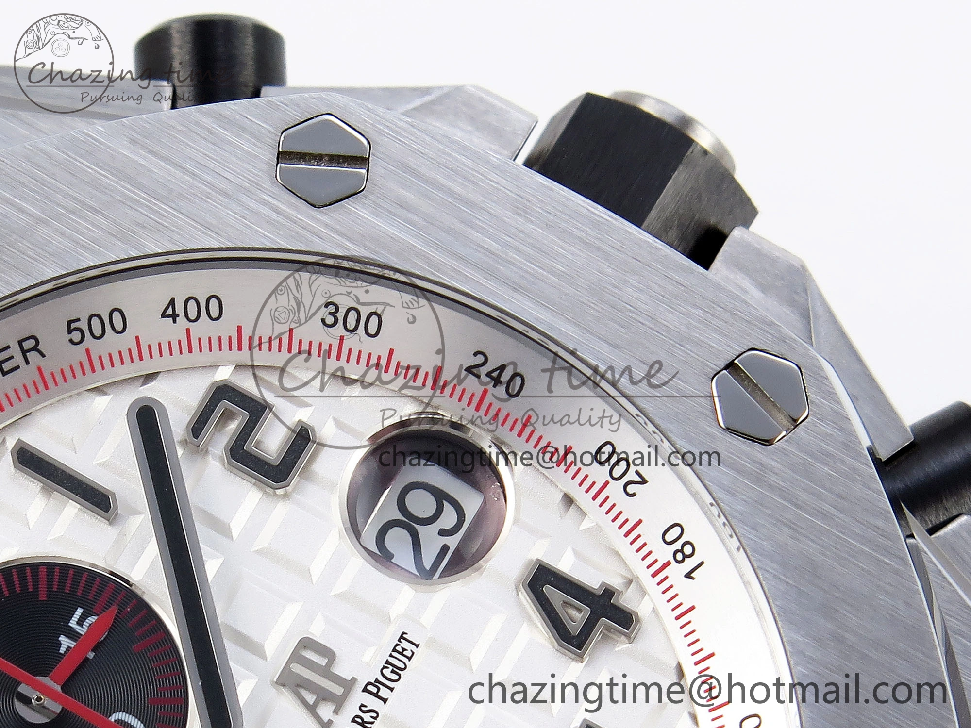 Royal Oak Offshore 42mm SS APF 1:1 Best Edition White Black Dial on SS Bracelet Strap A7750