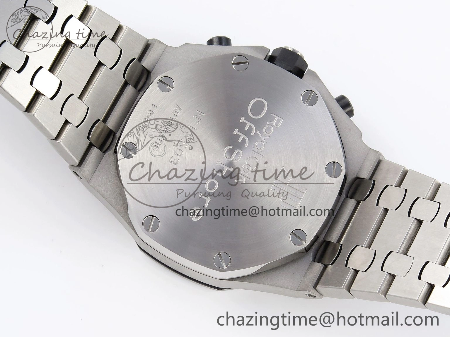 Royal Oak Offshore 42mm SS APF 1:1 Best Edition White Silver Dial on SS Bracelet Strap A7750