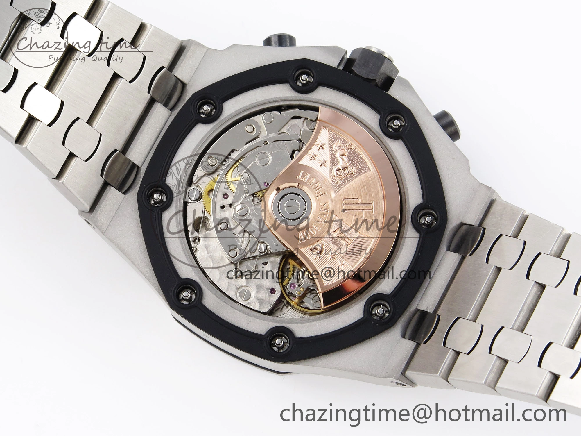 Royal Oak Offshore 42mm SS APF 1:1 Best Edition White Silver Dial on SS Bracelet Strap A7750