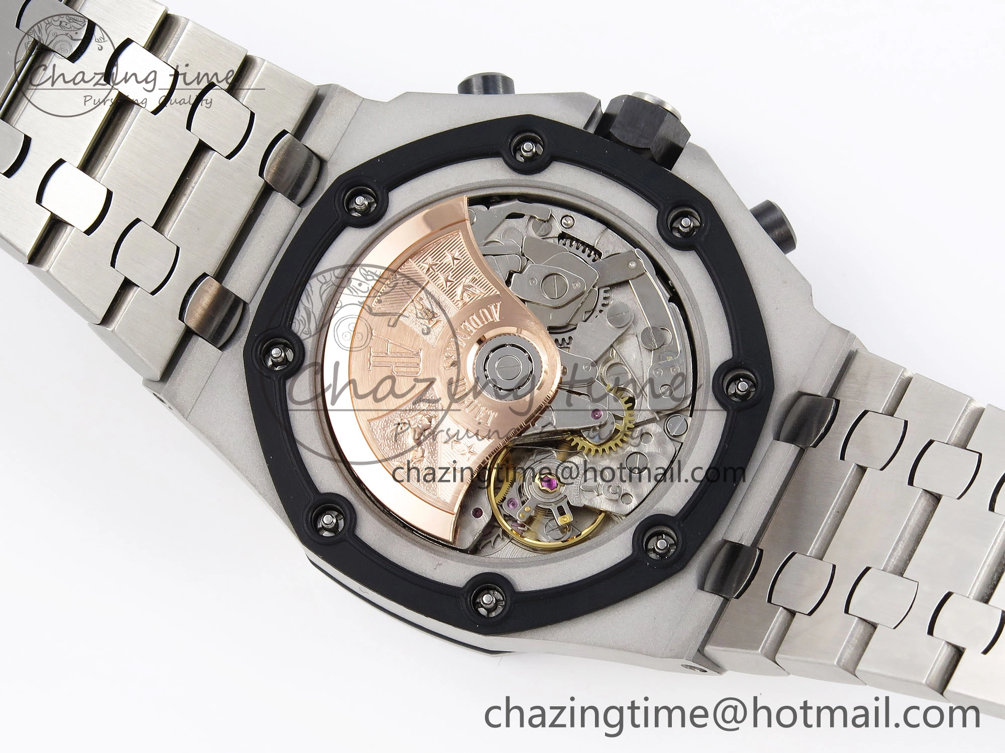 Royal Oak Offshore 42mm SS APF 1:1 Best Edition White Silver Dial on SS Bracelet Strap A7750