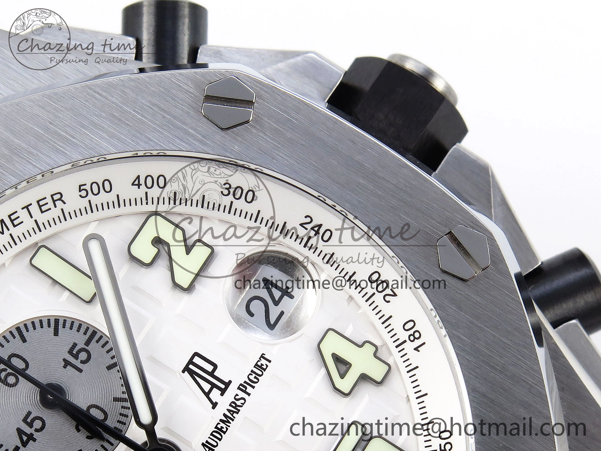 Royal Oak Offshore 42mm SS APF 1:1 Best Edition White Silver Dial on SS Bracelet Strap A7750