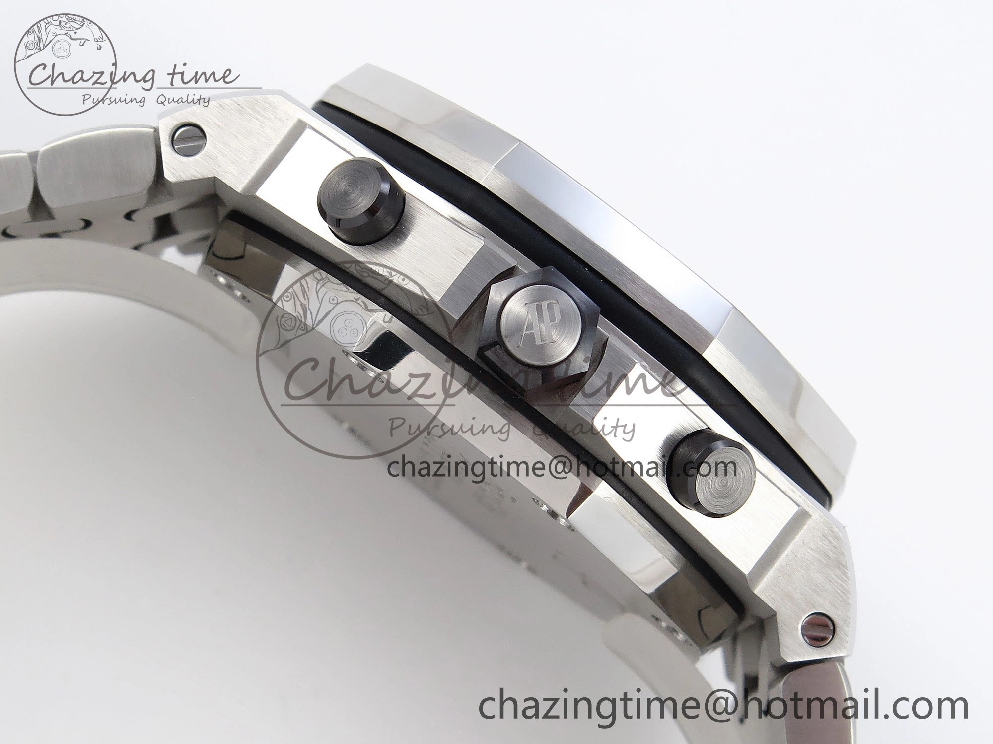 Royal Oak Offshore 42mm SS APF 1:1 Best Edition White Silver Dial on SS Bracelet Strap A7750