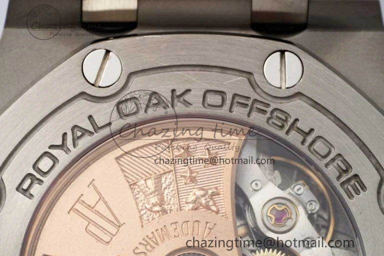Royal Oak Offshore 42mm SS Black Ceramic Bezel APF 1:1 Best Edition Black Dial on Black Red Rubber Strap A3126