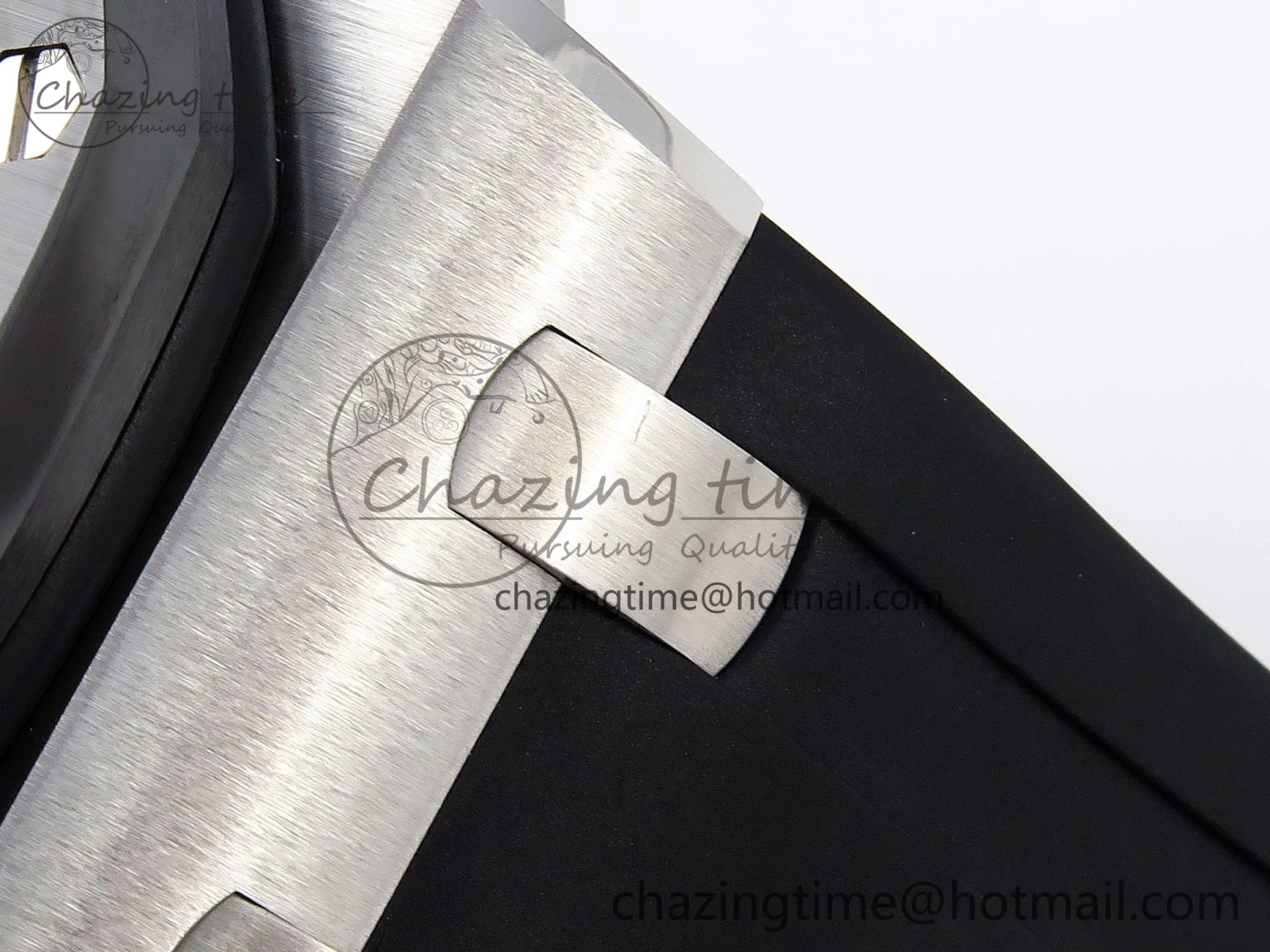 Royal Oak Offshore 42mm SS Black Ceramic Bezel APF 1:1 Best Edition White Silver Dial on Black Rubber Strap A7750