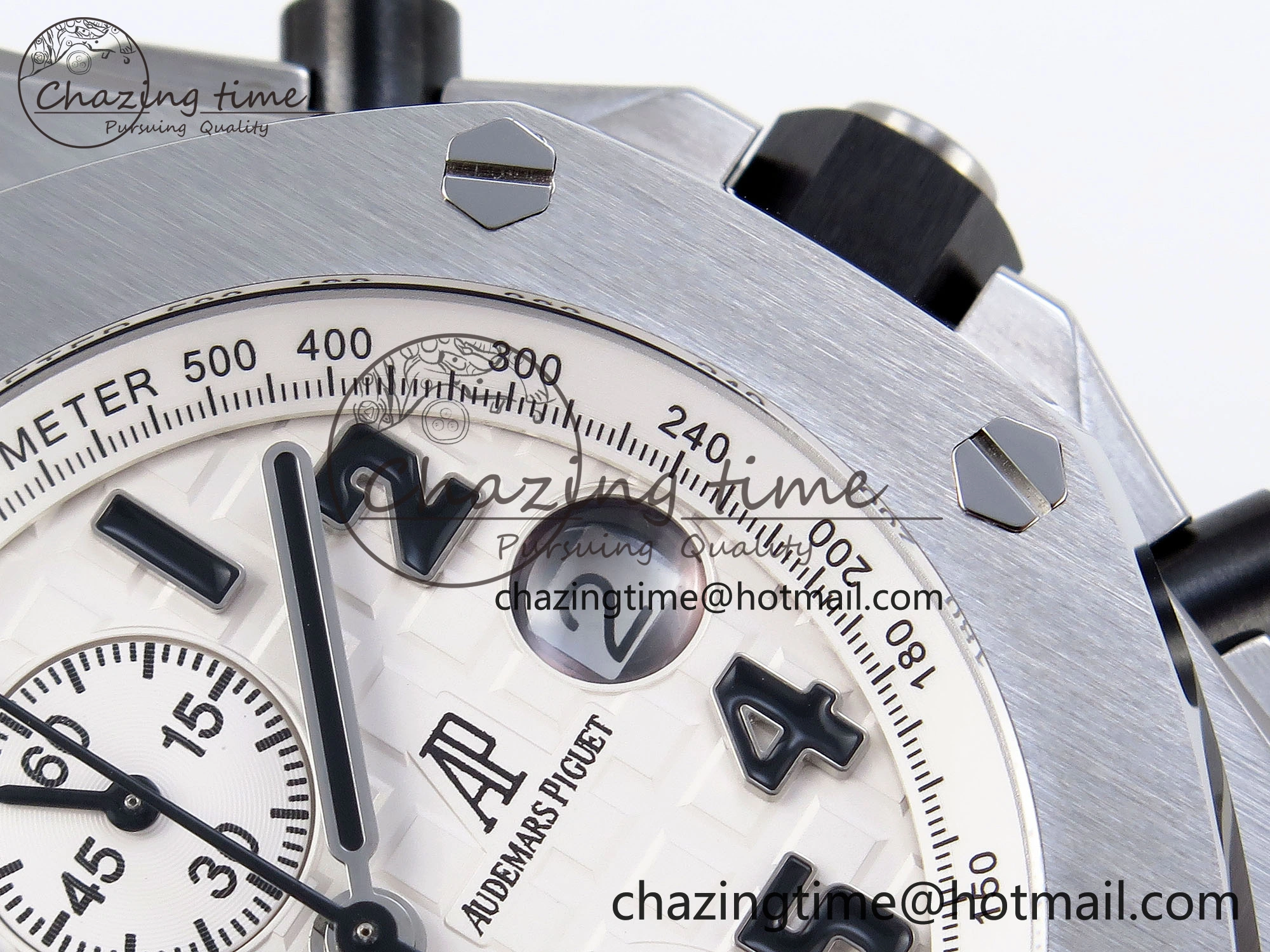 Royal Oak Offshore 42mm Safari SS APF 1:1 Best Edition White Dial on Brown Leather Strap A7750