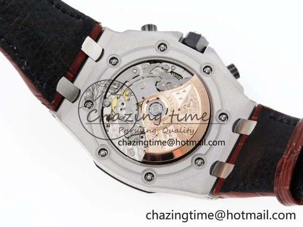Royal Oak Offshore 42mm Safari SS APF 1:1 Best Edition White Dial on Brown Leather Strap A7750