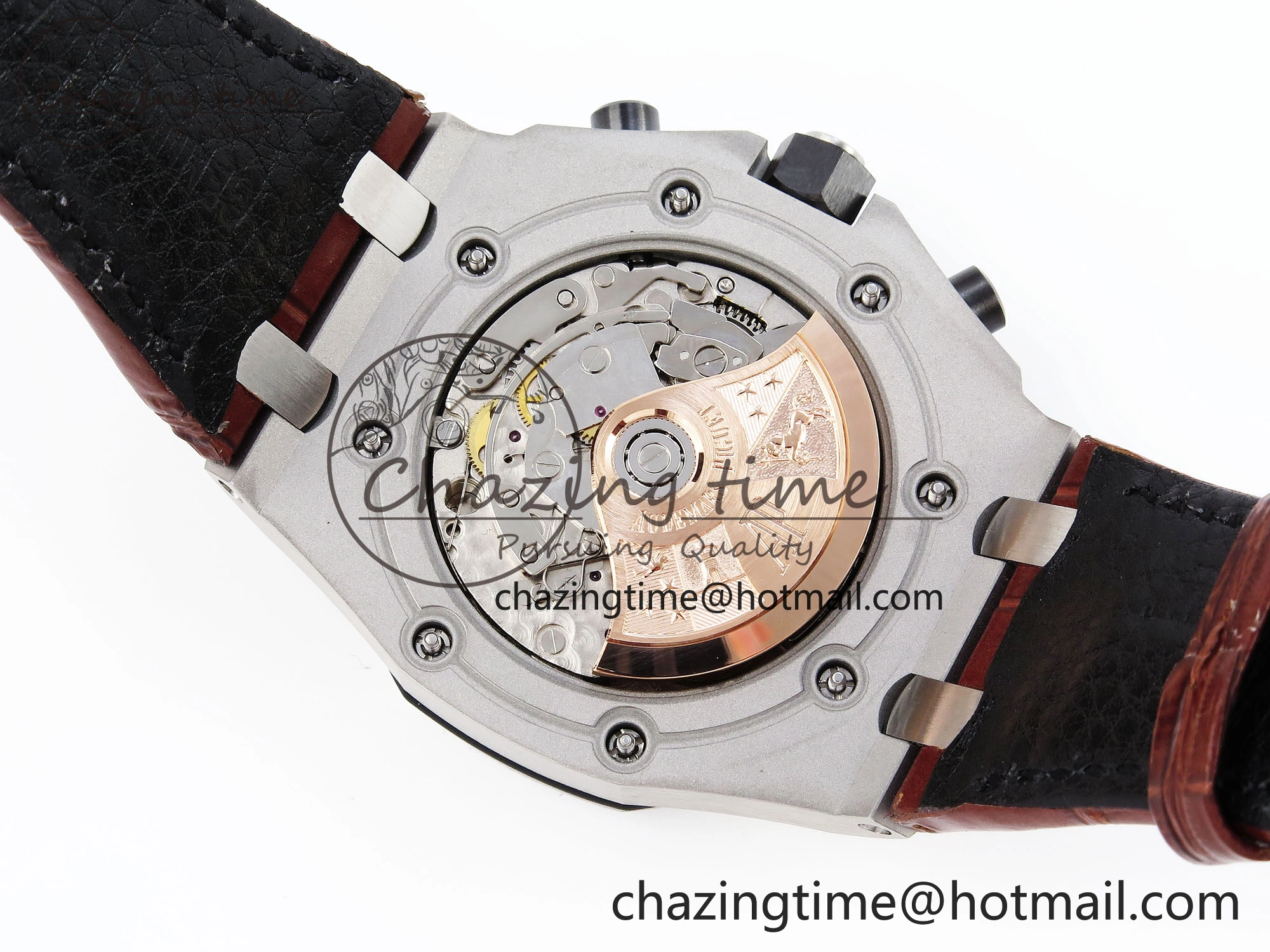 Royal Oak Offshore 42mm Safari SS APF 1:1 Best Edition White Dial on Brown Leather Strap A7750