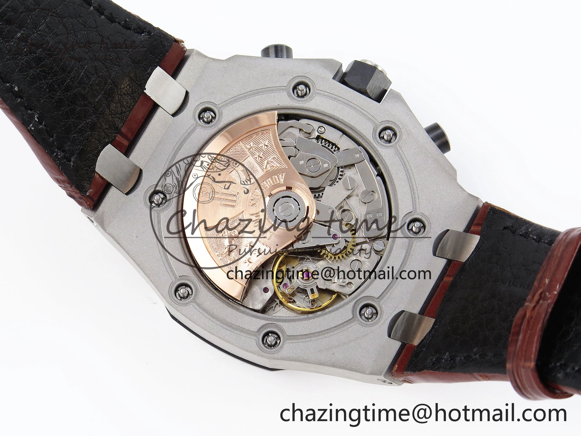 Royal Oak Offshore 42mm Safari SS APF 1:1 Best Edition White Dial on Brown Leather Strap A7750