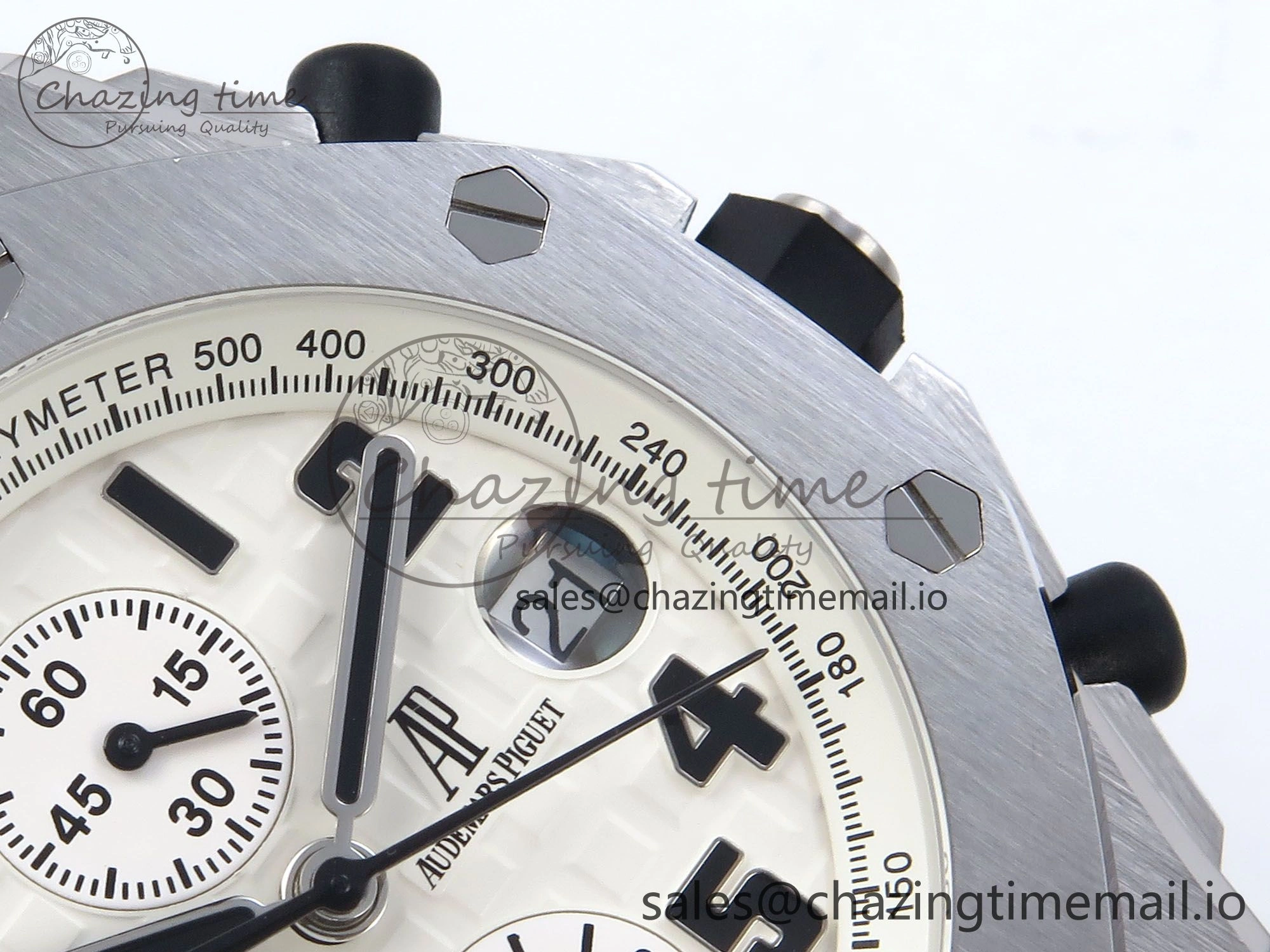 Royal Oak Offshore 42mm Safari TKF Best Edition White Dial on Brown Leather Strap A7750