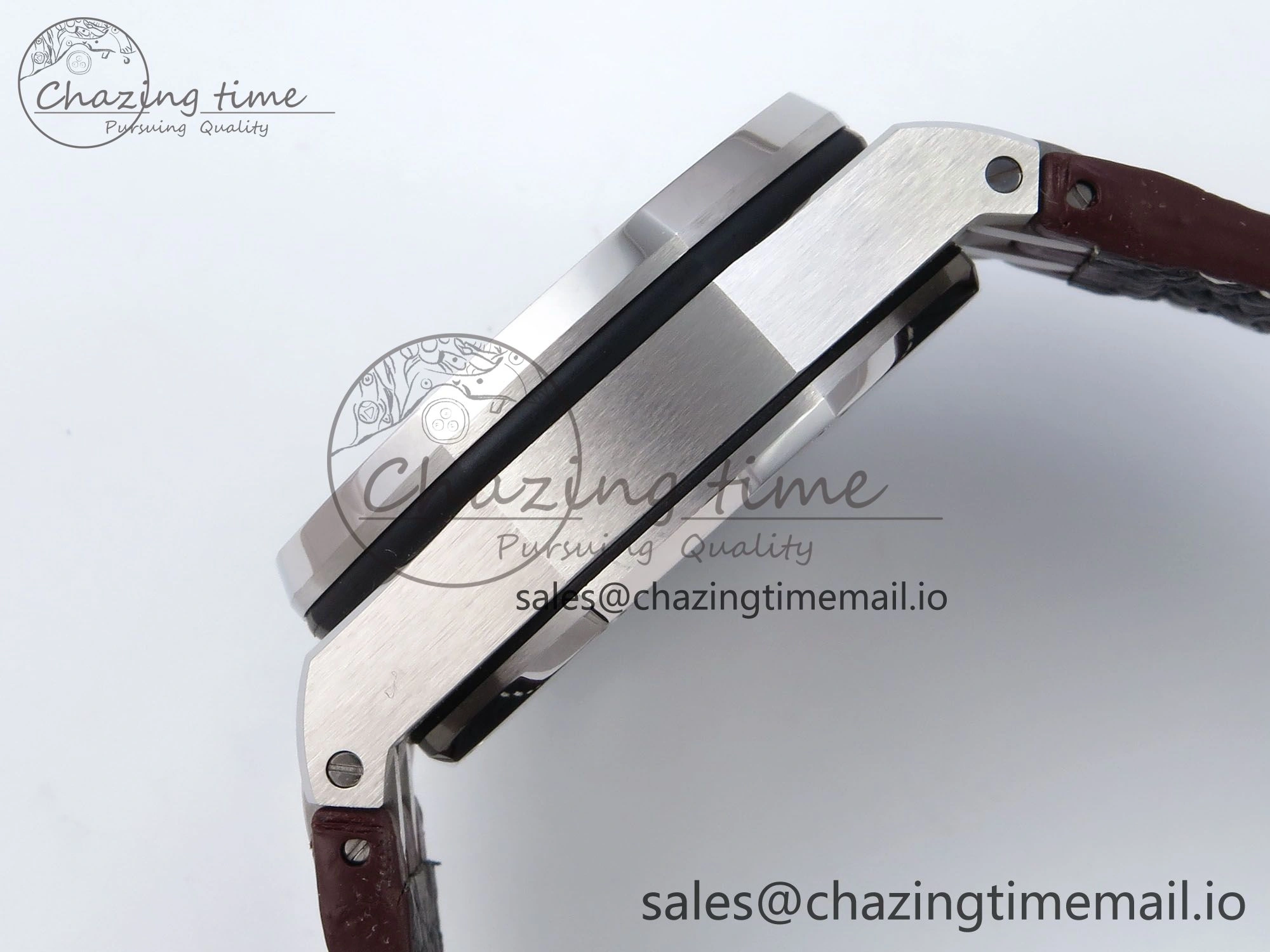 Royal Oak Offshore 42mm Safari TKF Best Edition White Dial on Brown Leather Strap A7750