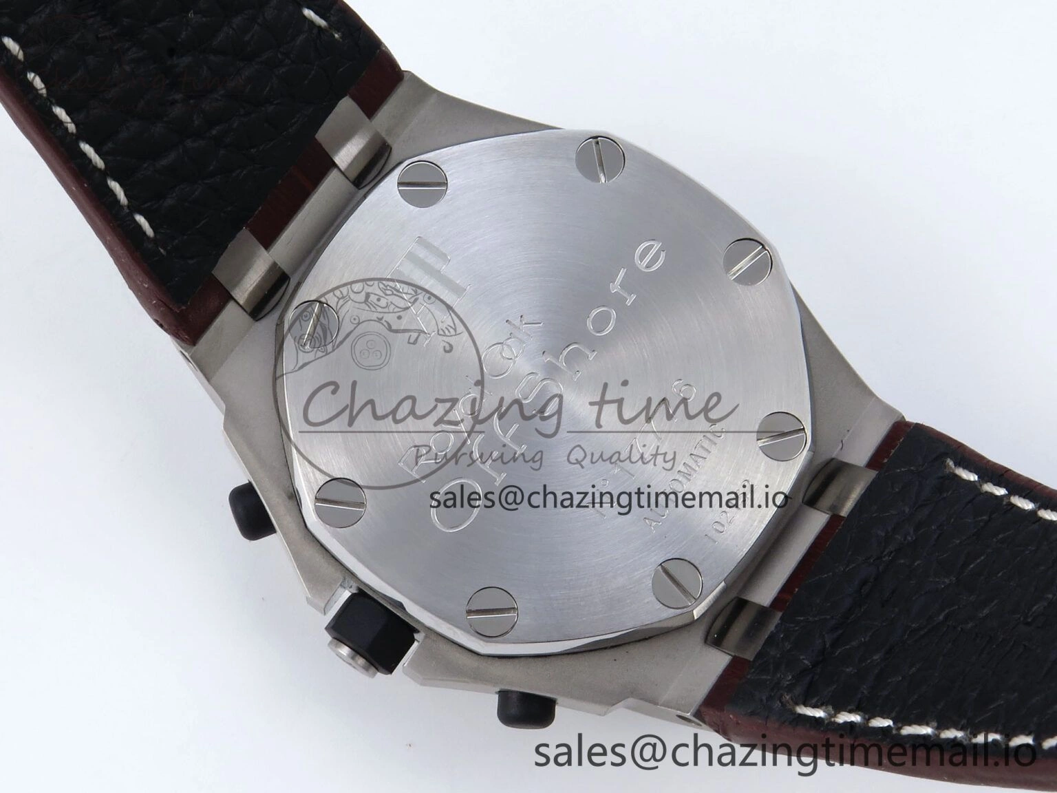 Royal Oak Offshore 42mm Safari TKF Best Edition White Dial on Brown Leather Strap A7750