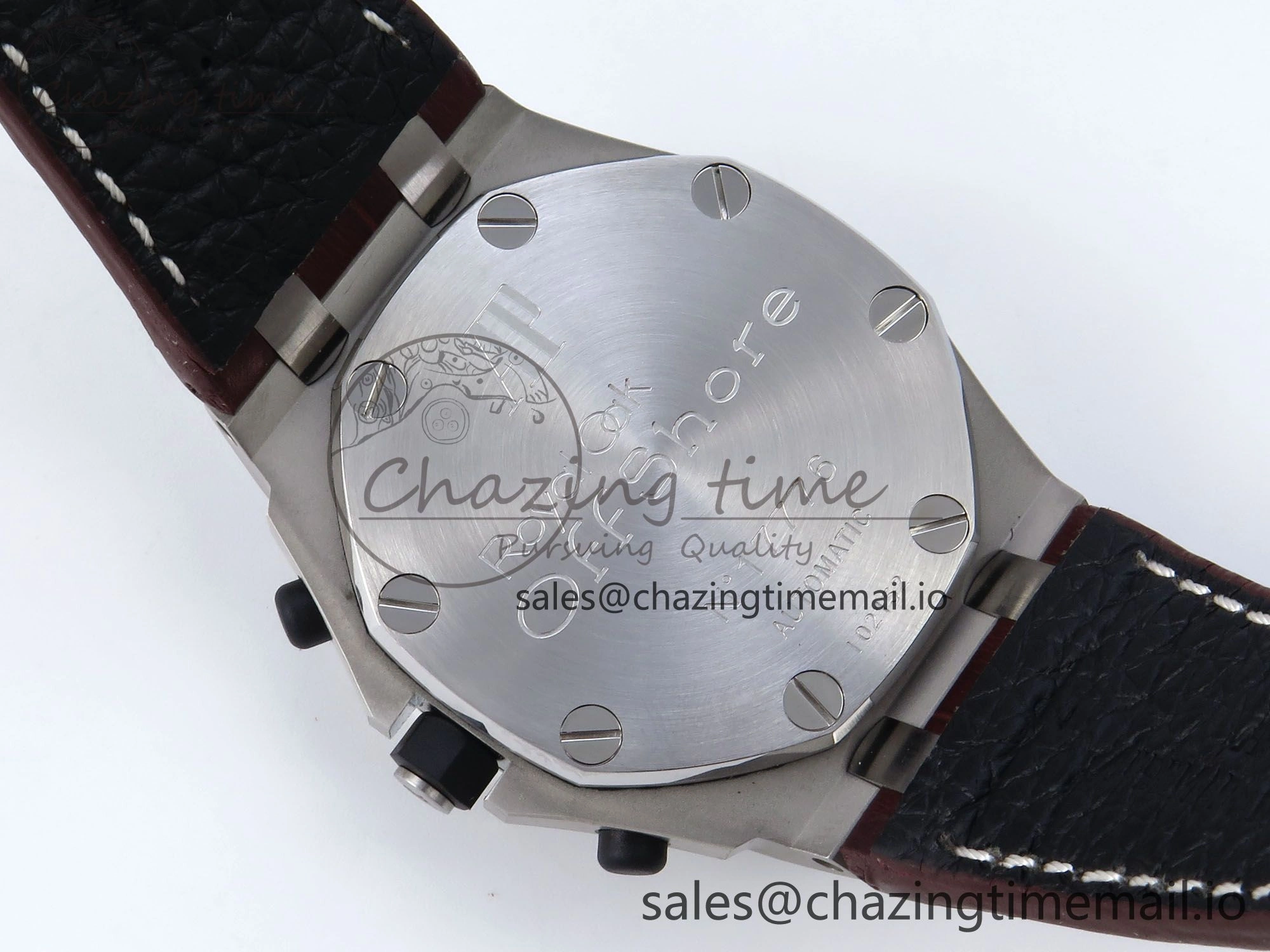 Royal Oak Offshore 42mm Safari TKF Best Edition White Dial on Brown Leather Strap A7750