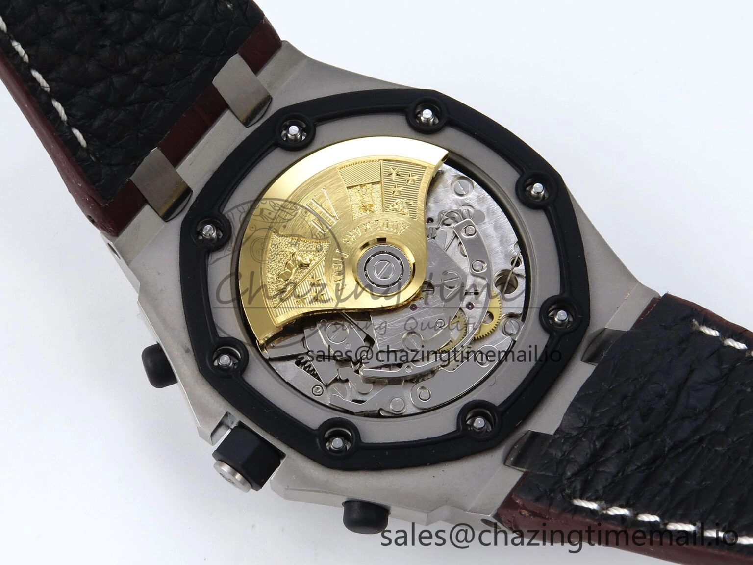Royal Oak Offshore 42mm Safari TKF Best Edition White Dial on Brown Leather Strap A7750