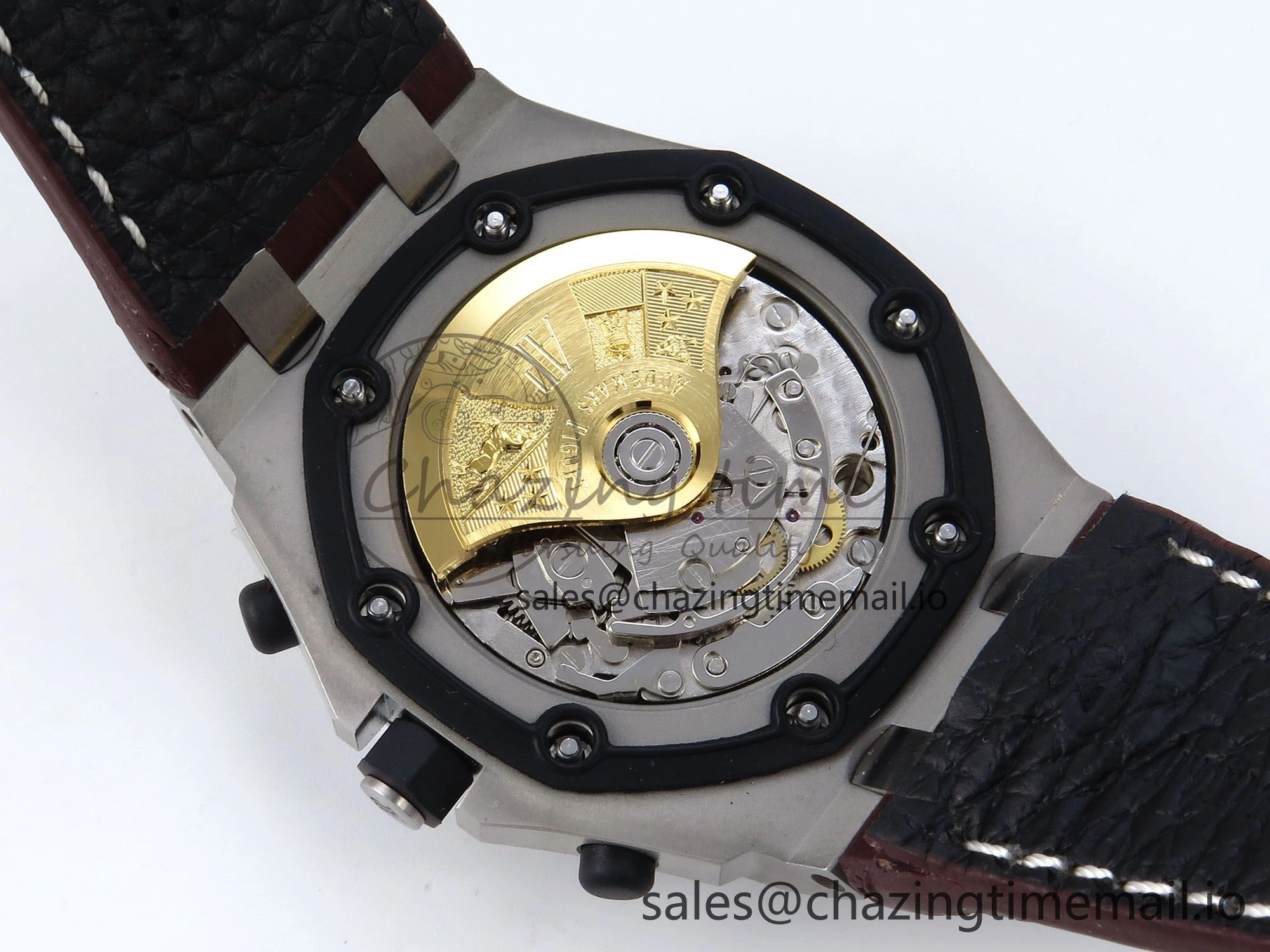 Royal Oak Offshore 42mm Safari TKF Best Edition White Dial on Brown Leather Strap A7750