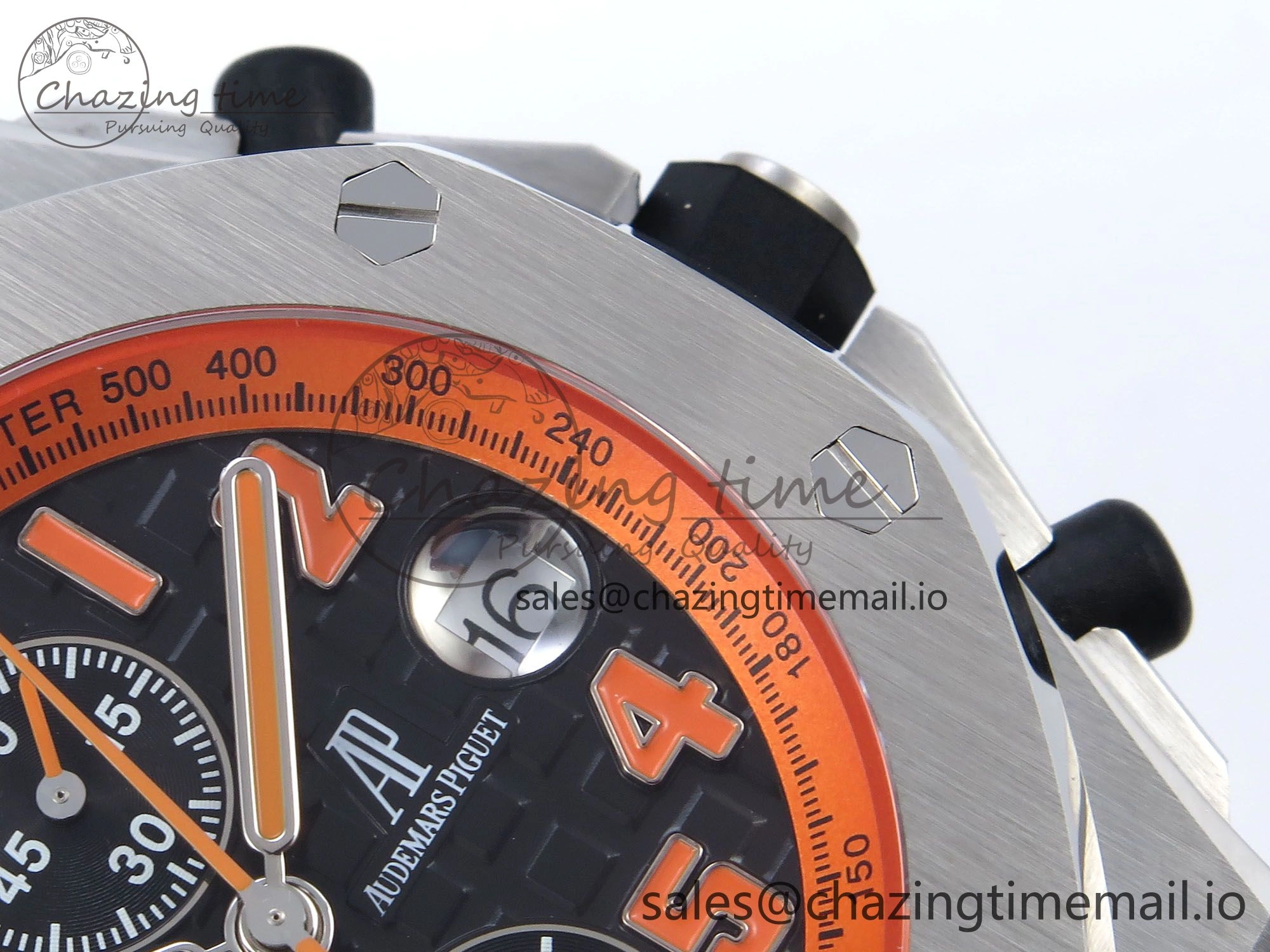Royal Oak Offshore 42mm Volcano TKF Best Edition Black Dial on Black Leather Strap A7750