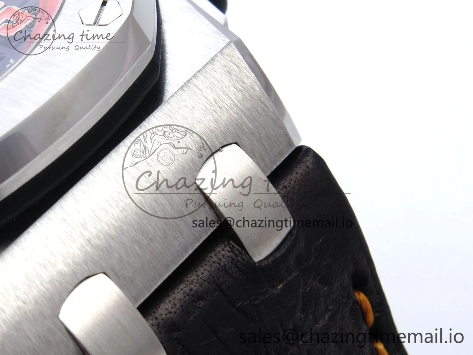 Royal Oak Offshore 42mm Volcano TKF Best Edition Black Dial on Black Leather Strap A7750