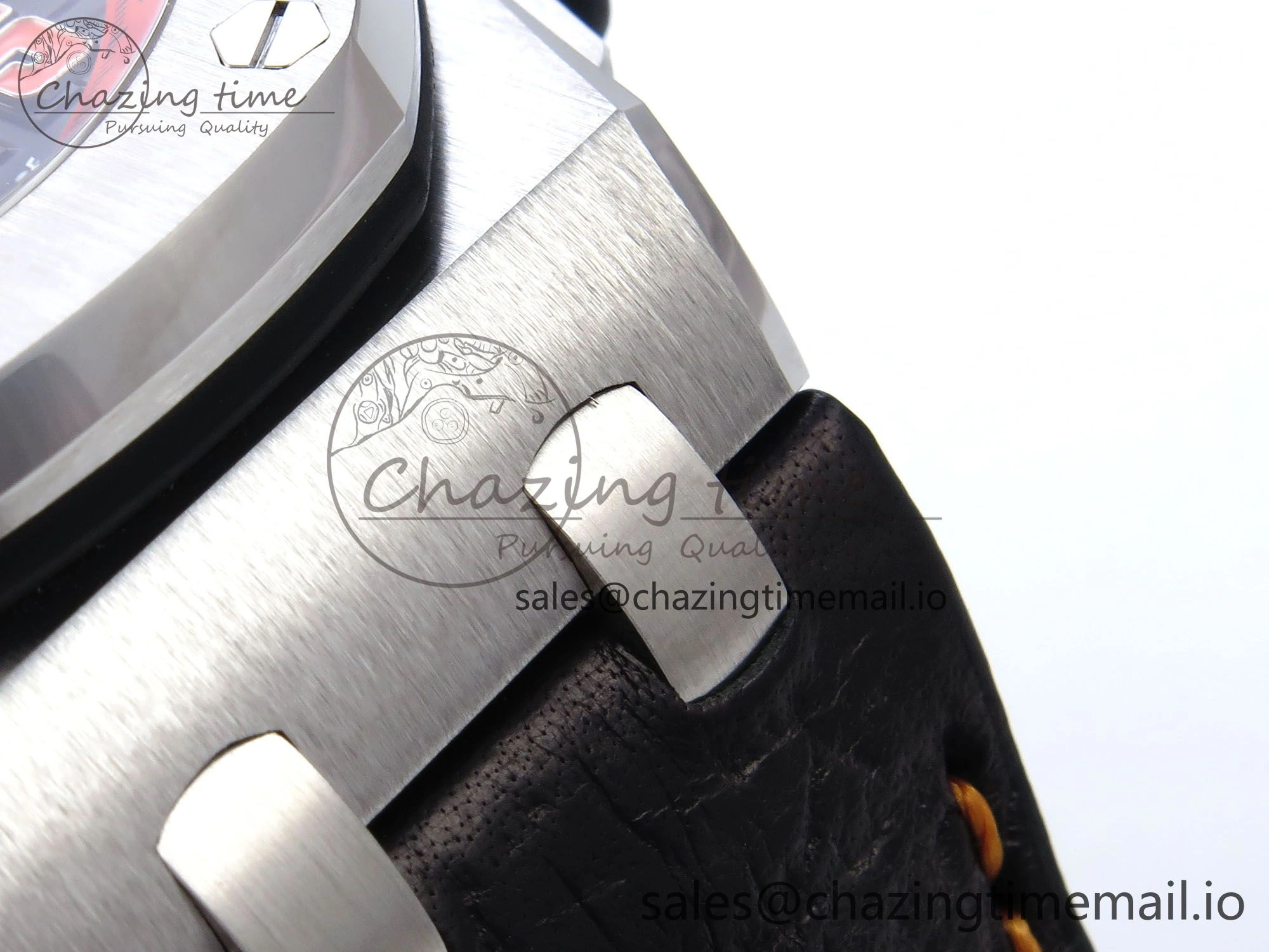 Royal Oak Offshore 42mm Volcano TKF Best Edition Black Dial on Black Leather Strap A7750