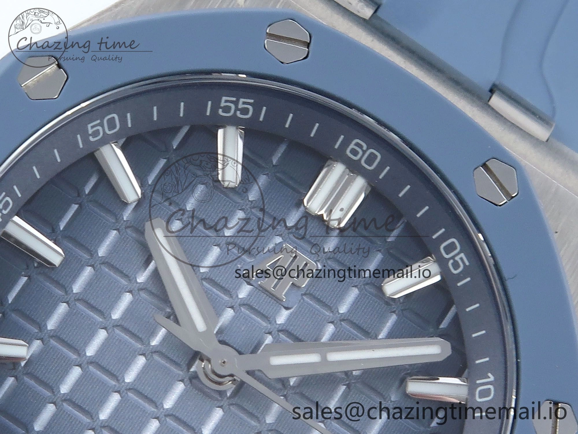 Royal Oak Offshore 43mm 15605SK APPF Best Edition Titanium Blue Dial on Blue Rubber Strap SA4302