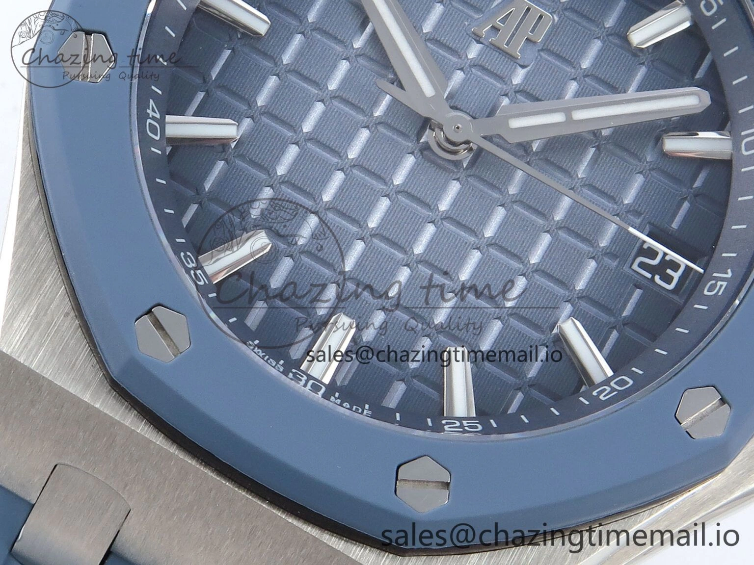 Royal Oak Offshore 43mm 15605SK APPF Best Edition Titanium Blue Dial on Blue Rubber Strap SA4302