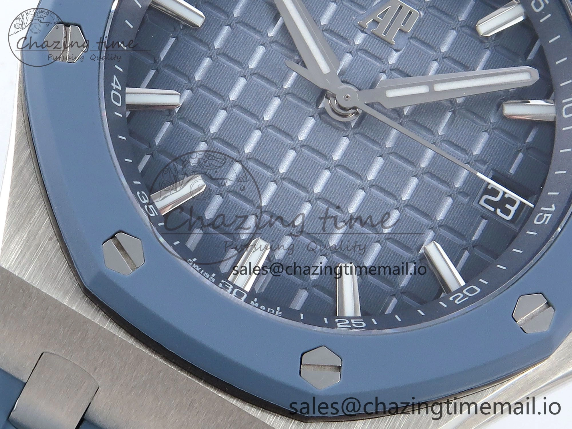 Royal Oak Offshore 43mm 15605SK APPF Best Edition Titanium Blue Dial on Blue Rubber Strap SA4302