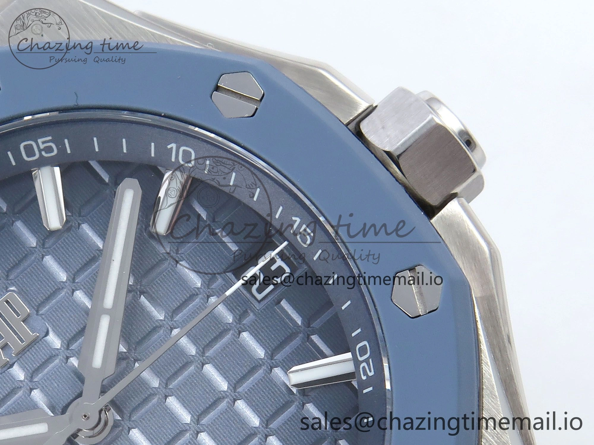 Royal Oak Offshore 43mm 15605SK APPF Best Edition Titanium Blue Dial on Blue Rubber Strap SA4302