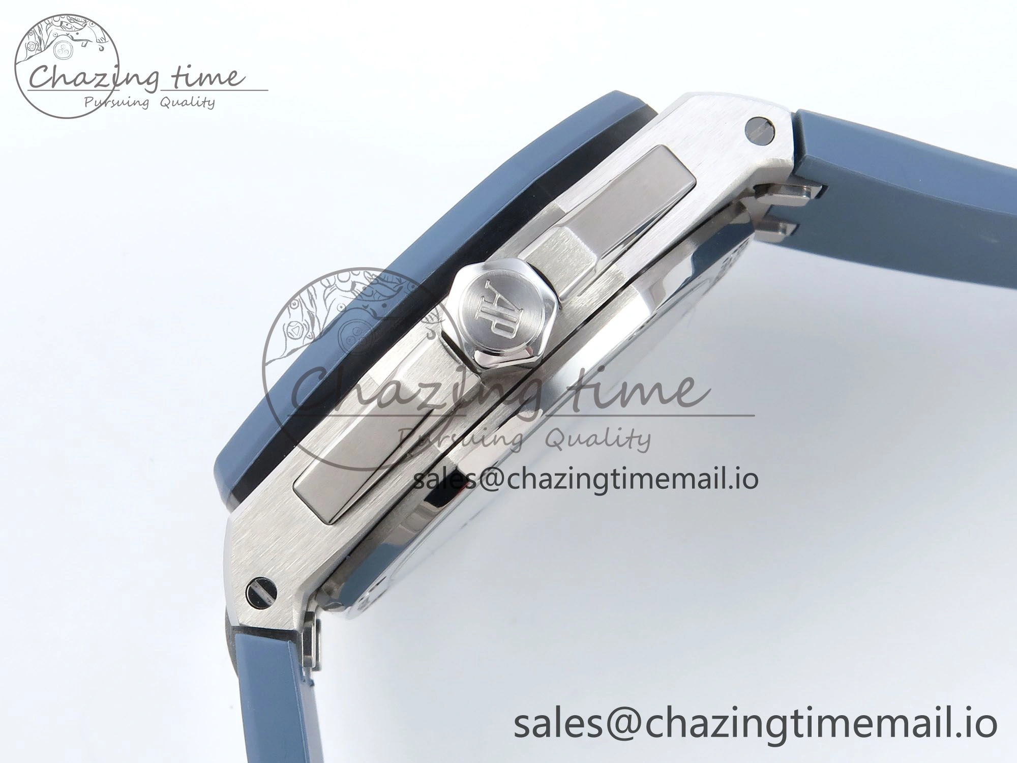 Royal Oak Offshore 43mm 15605SK APPF Best Edition Titanium Blue Dial on Blue Rubber Strap SA4302