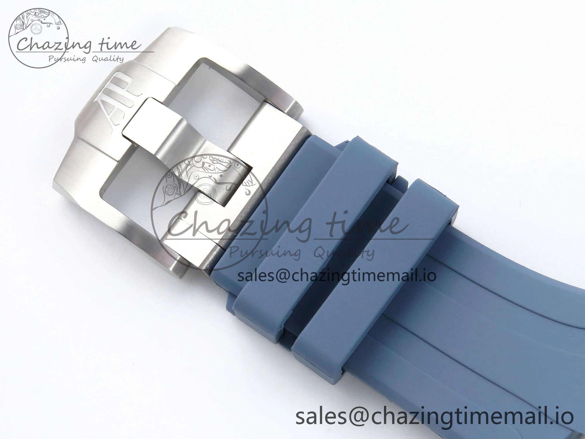 Royal Oak Offshore 43mm 15605SK APPF Best Edition Titanium Blue Dial on Blue Rubber Strap SA4302