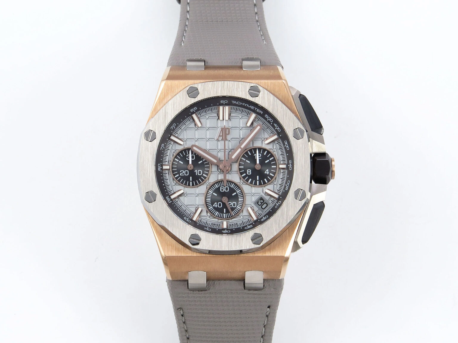 Royal Oak Offshore 43mm 26420oi RG Titanium APPF Best Edition Gray Dial on Gray Nylon Strap A4401