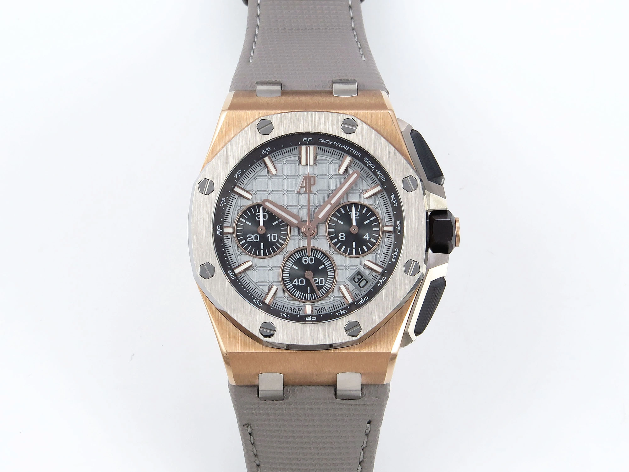 Royal Oak Offshore 43mm 26420oi RG Titanium APPF Best Edition Gray Dial on Gray Nylon Strap A4401