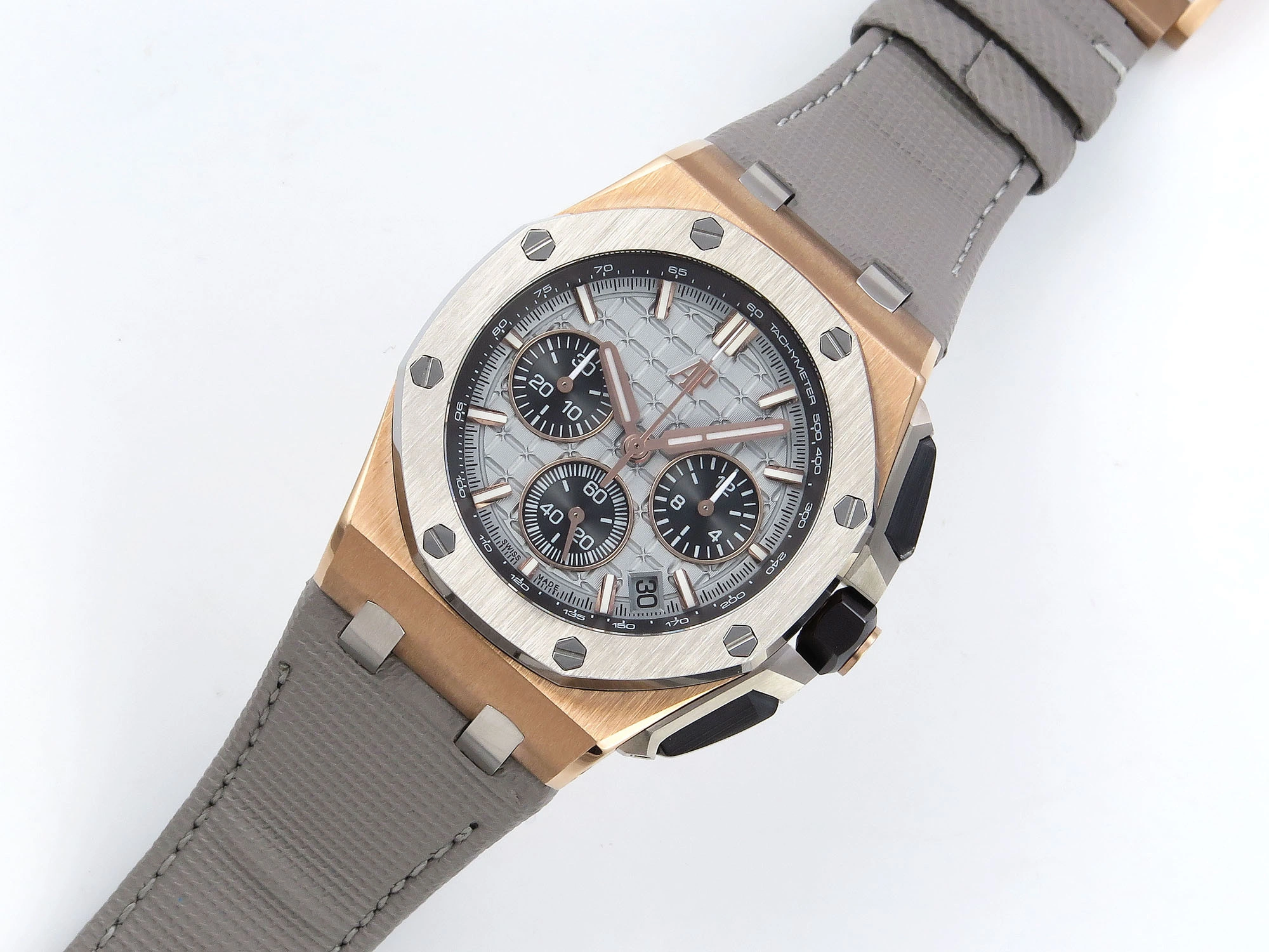 Royal Oak Offshore 43mm 26420oi RG Titanium APPF Best Edition Gray Dial on Gray Nylon Strap A4401