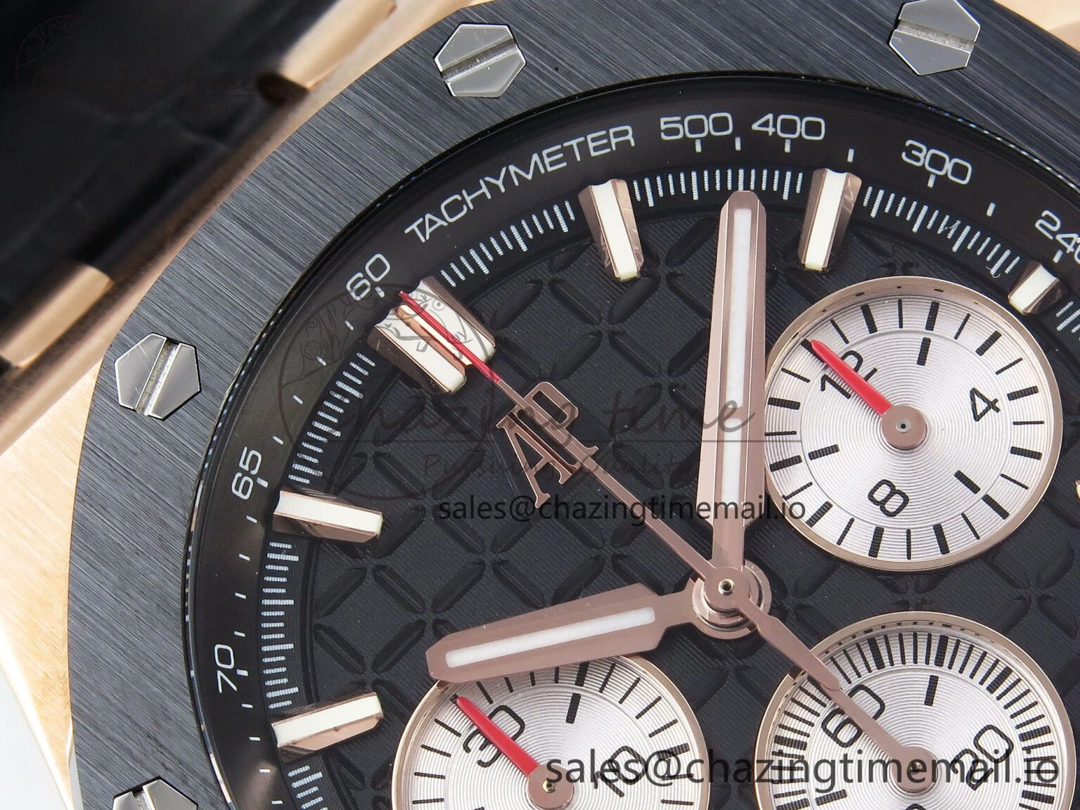 Royal Oak Offshore 43mm 26420ro RG APPF Best Edition Black Dial on Black Leather Strap A4401