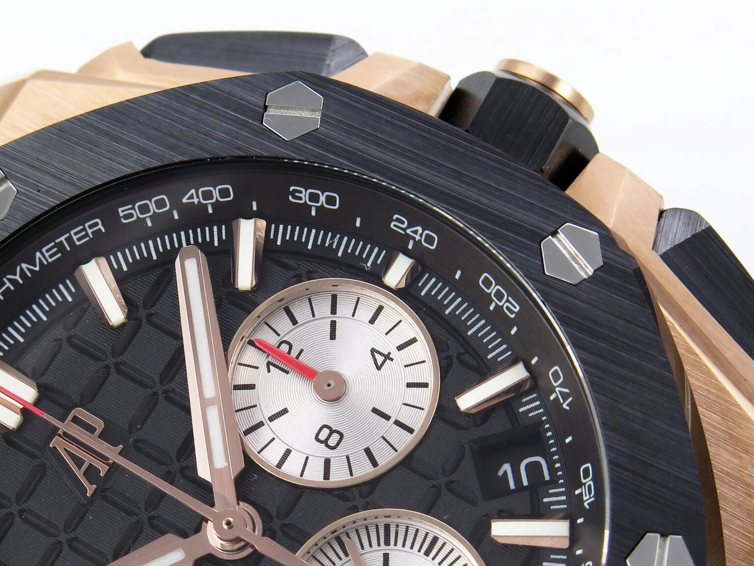 Royal Oak Offshore 43mm 26420ro RG APPF Best Edition Black Dial on Black Leather Strap A4401