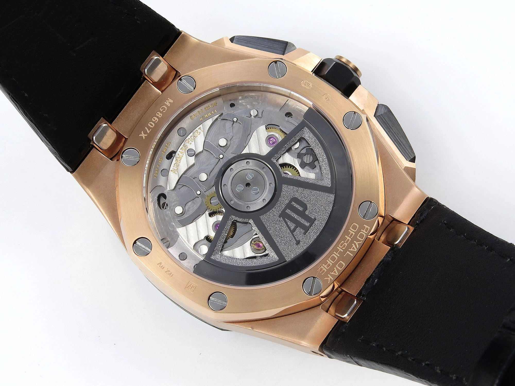 Royal Oak Offshore 43mm 26420ro RG APPF Best Edition Black Dial on Black Leather Strap A4401