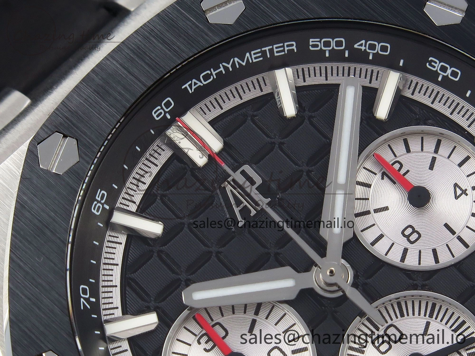 Royal Oak Offshore 43mm 26420so SS APPF Best Edition Black Dial on Black Leather Strap A4401