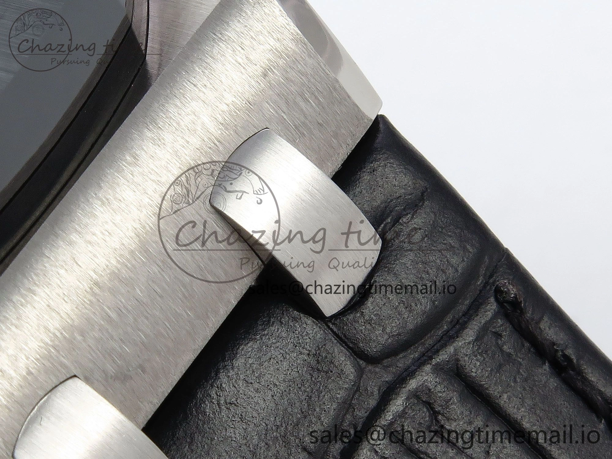 Royal Oak Offshore 43mm 26420so SS APPF Best Edition Black Dial on Black Leather Strap A4401