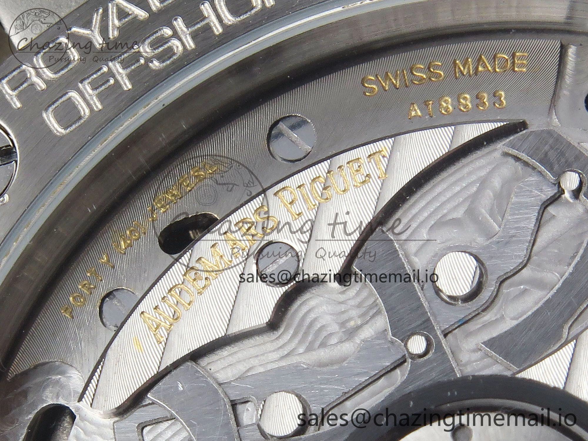 Royal Oak Offshore 43mm 26420so SS APPF Best Edition Black Dial on Black Leather Strap A4401