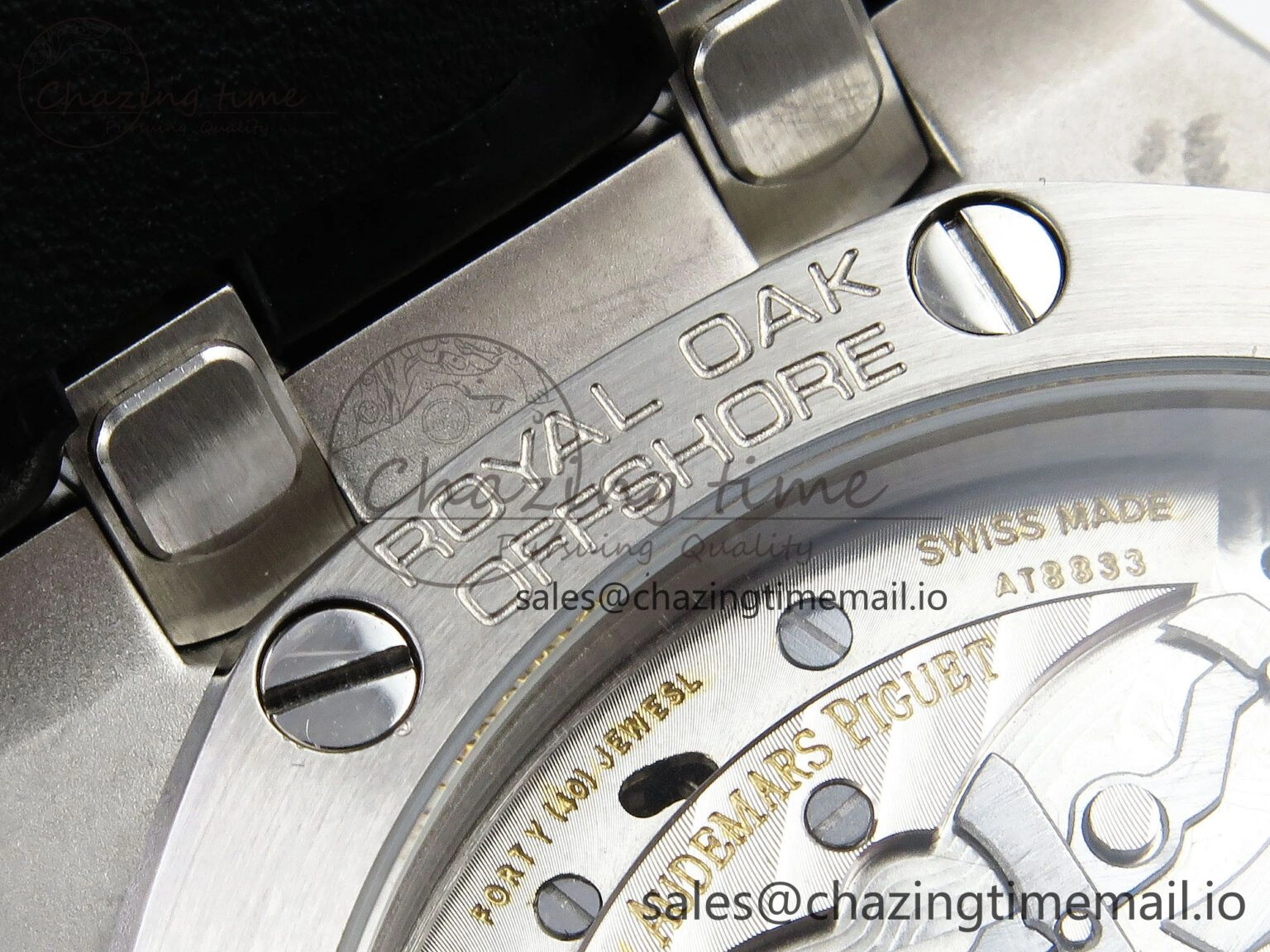 Royal Oak Offshore 43mm 26420so SS APPF Best Edition Black Dial on Black Leather Strap A4401