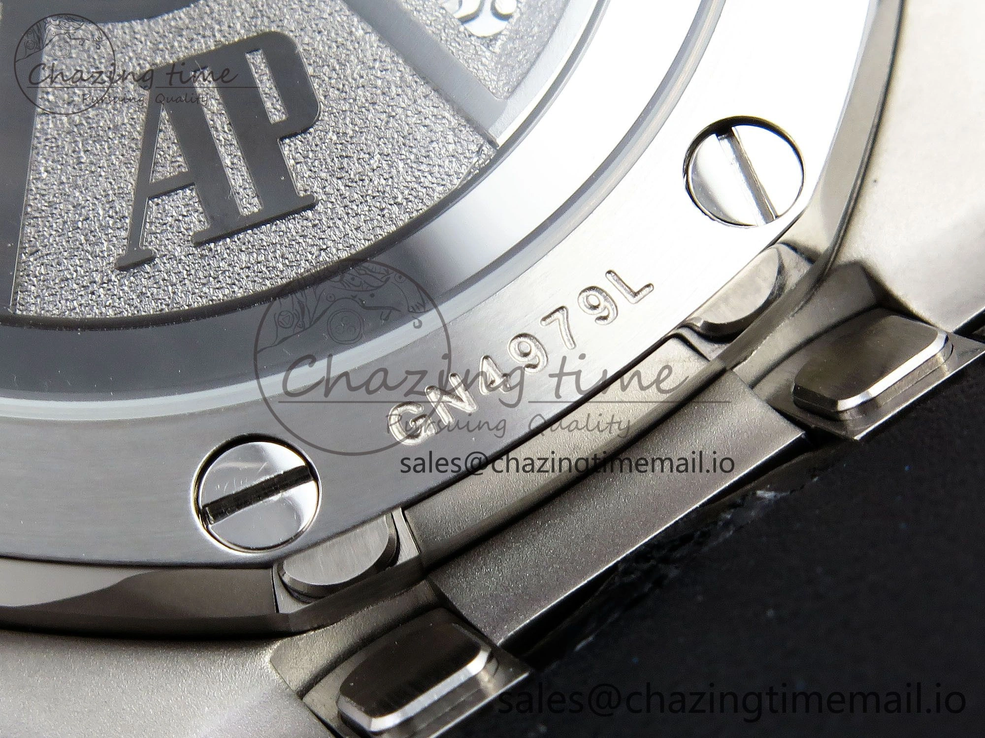 Royal Oak Offshore 43mm 26420so SS APPF Best Edition Black Dial on Black Leather Strap A4401