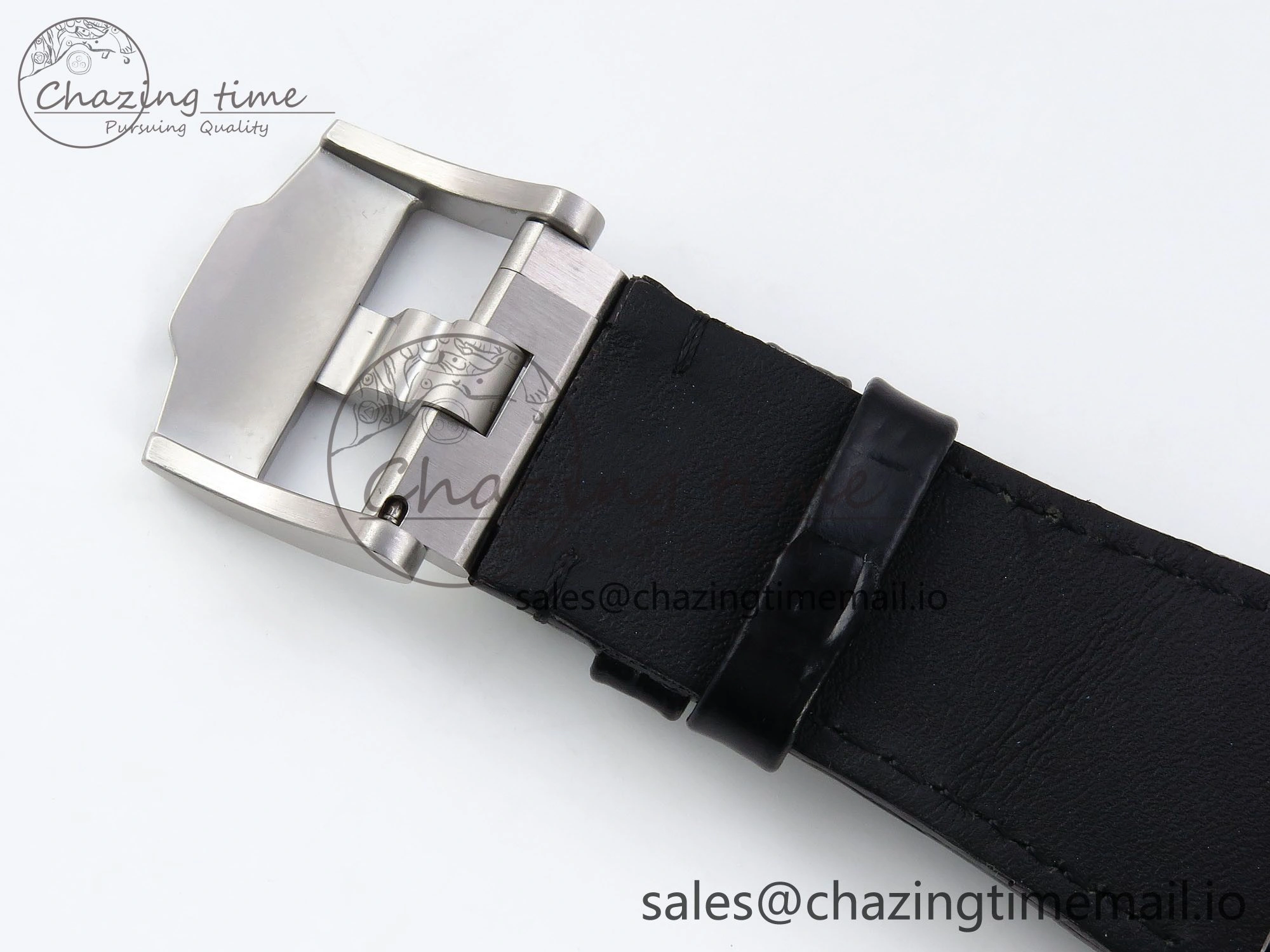 Royal Oak Offshore 43mm 26420so SS APPF Best Edition Black Dial on Black Leather Strap A4401