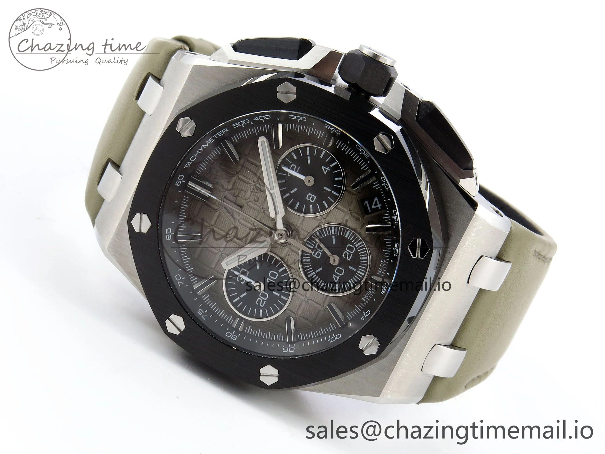 Royal Oak Offshore 43mm 26420so SS APPF Best Edition Sand Dial on Sand Leather Strap A4401