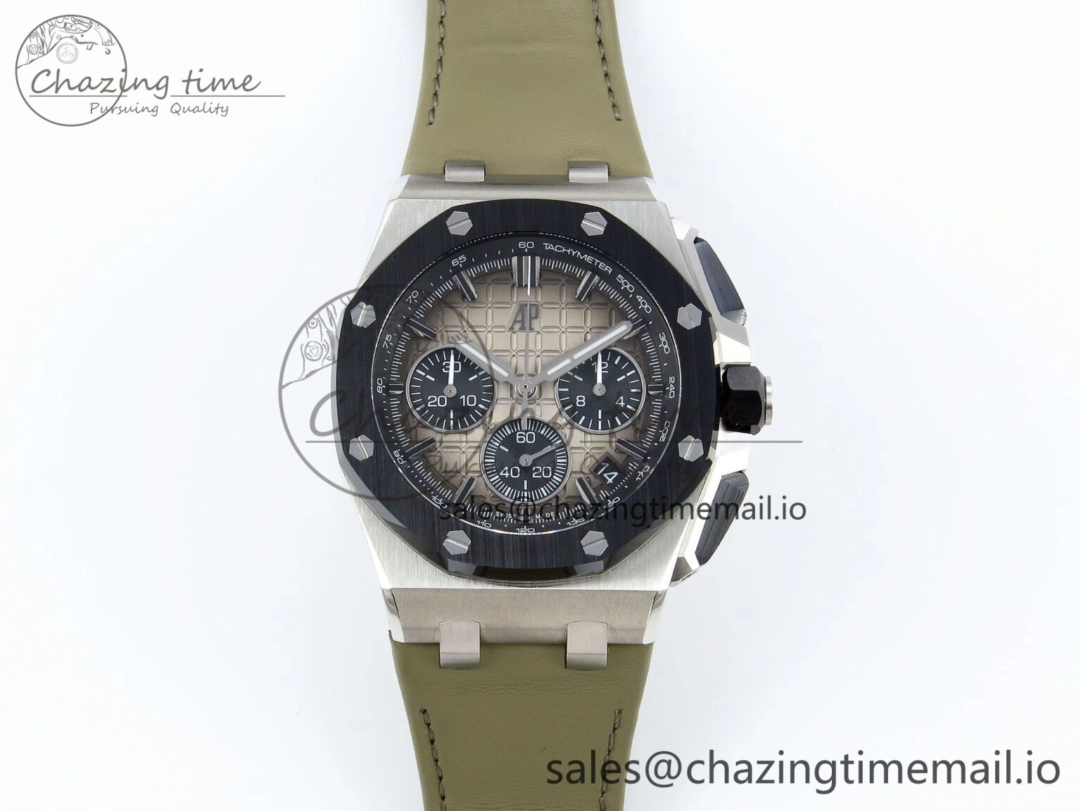Royal Oak Offshore 43mm 26420so SS APPF Best Edition Sand Dial on Sand Leather Strap A4401