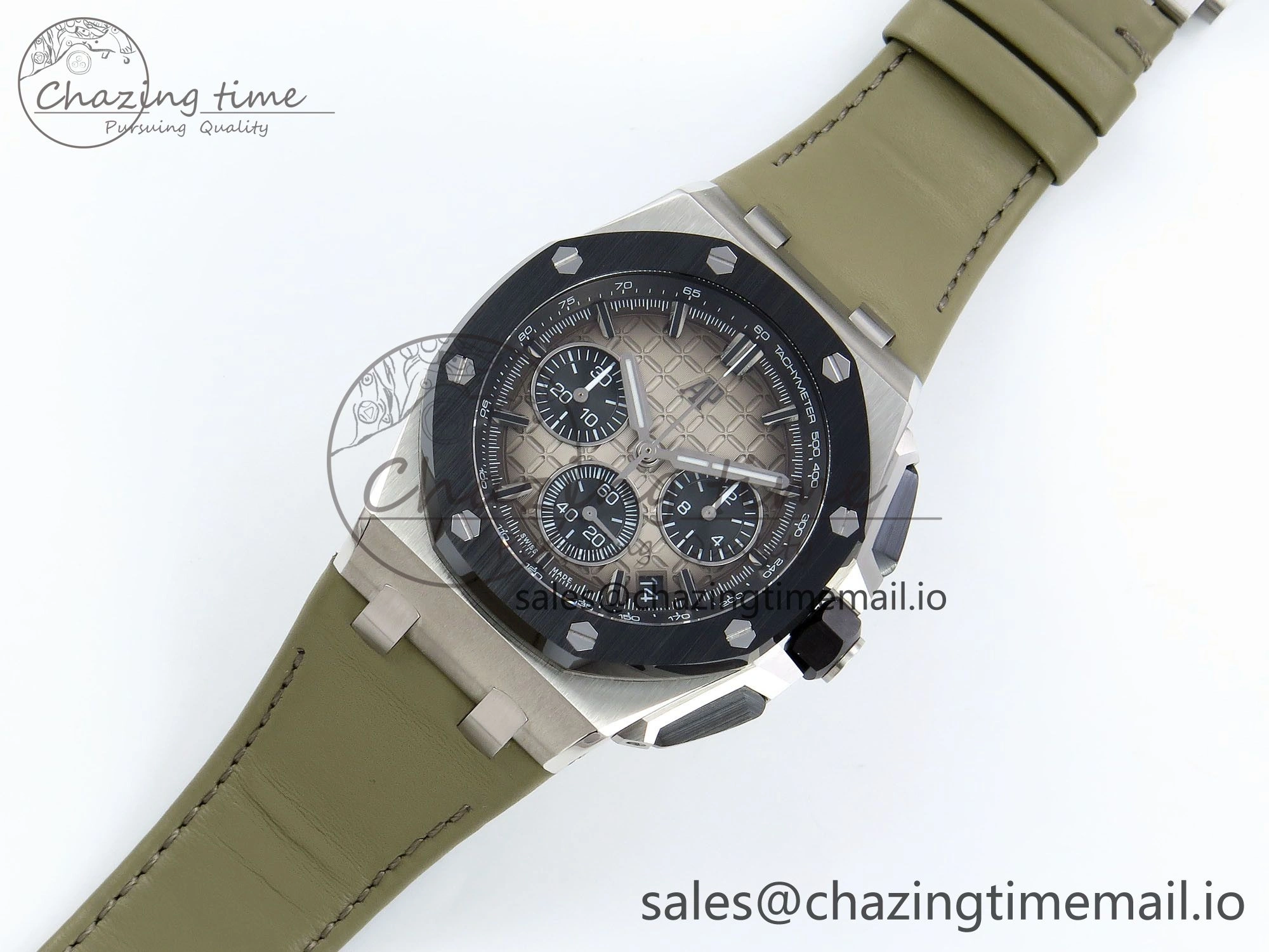 Royal Oak Offshore 43mm 26420so SS APPF Best Edition Sand Dial on Sand Leather Strap A4401
