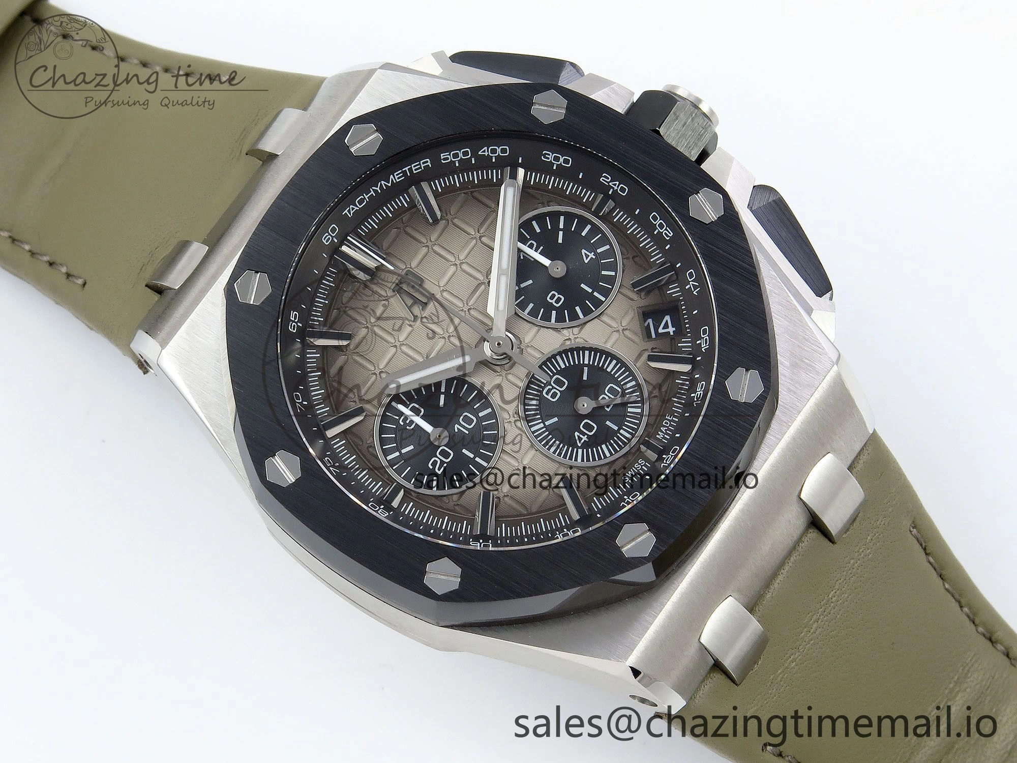 Royal Oak Offshore 43mm 26420so SS APPF Best Edition Sand Dial on Sand Leather Strap A4401