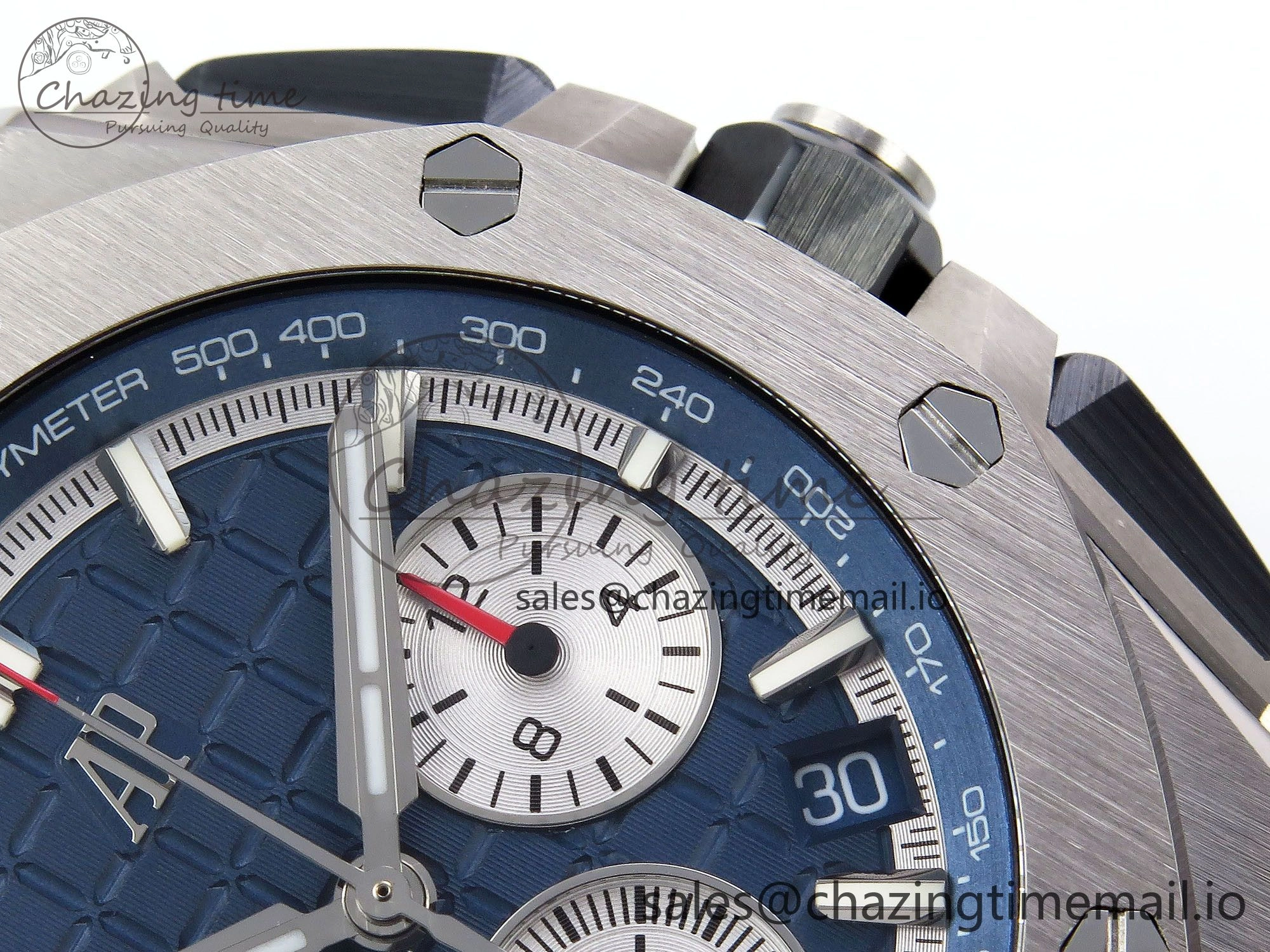 Royal Oak Offshore 43mm 26420ti Titanium APPF Best Edition Blue Dial on Blue Rubber Strap A4401