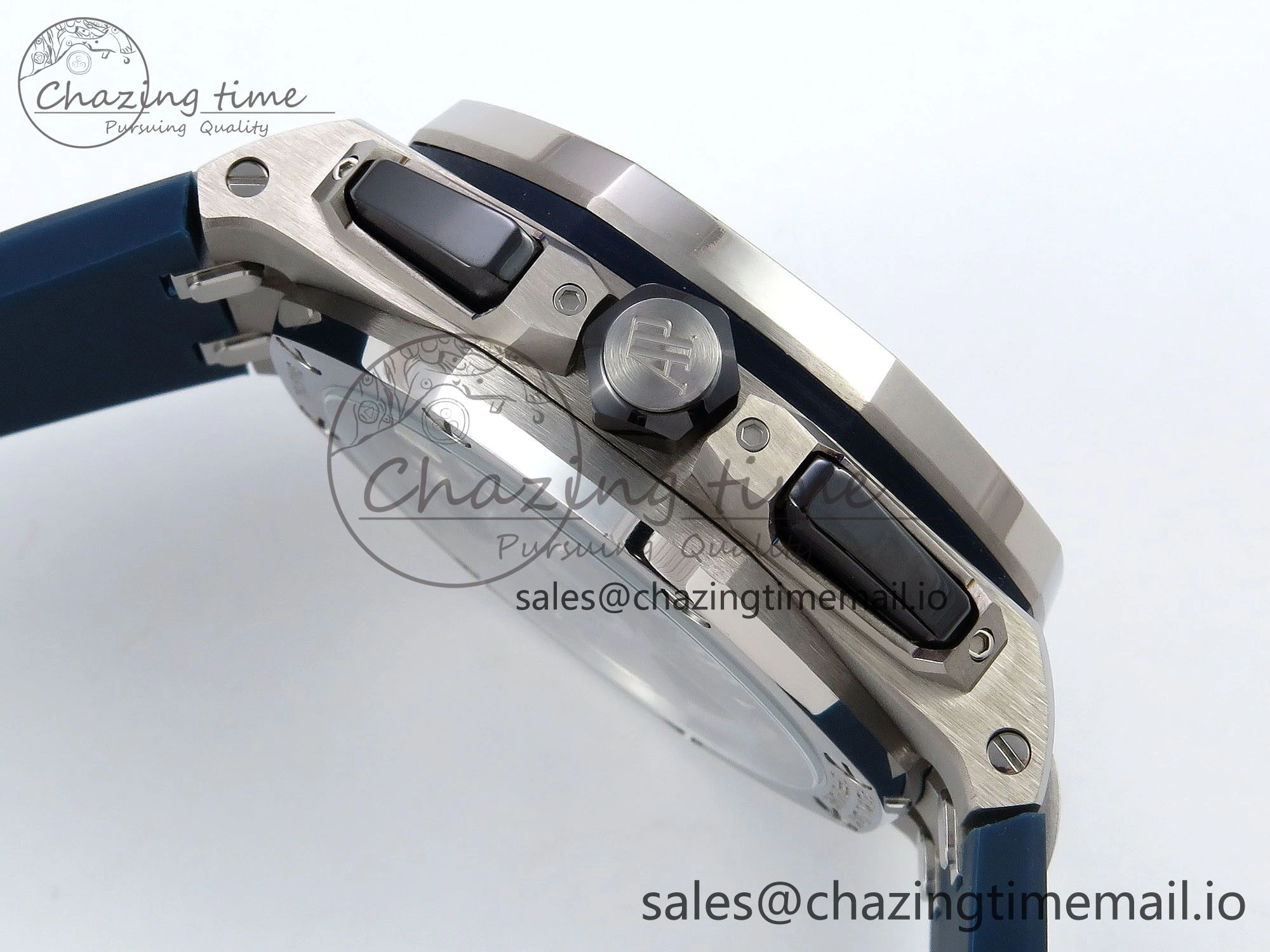 Royal Oak Offshore 43mm 26420ti Titanium APPF Best Edition Blue Dial on Blue Rubber Strap A4401