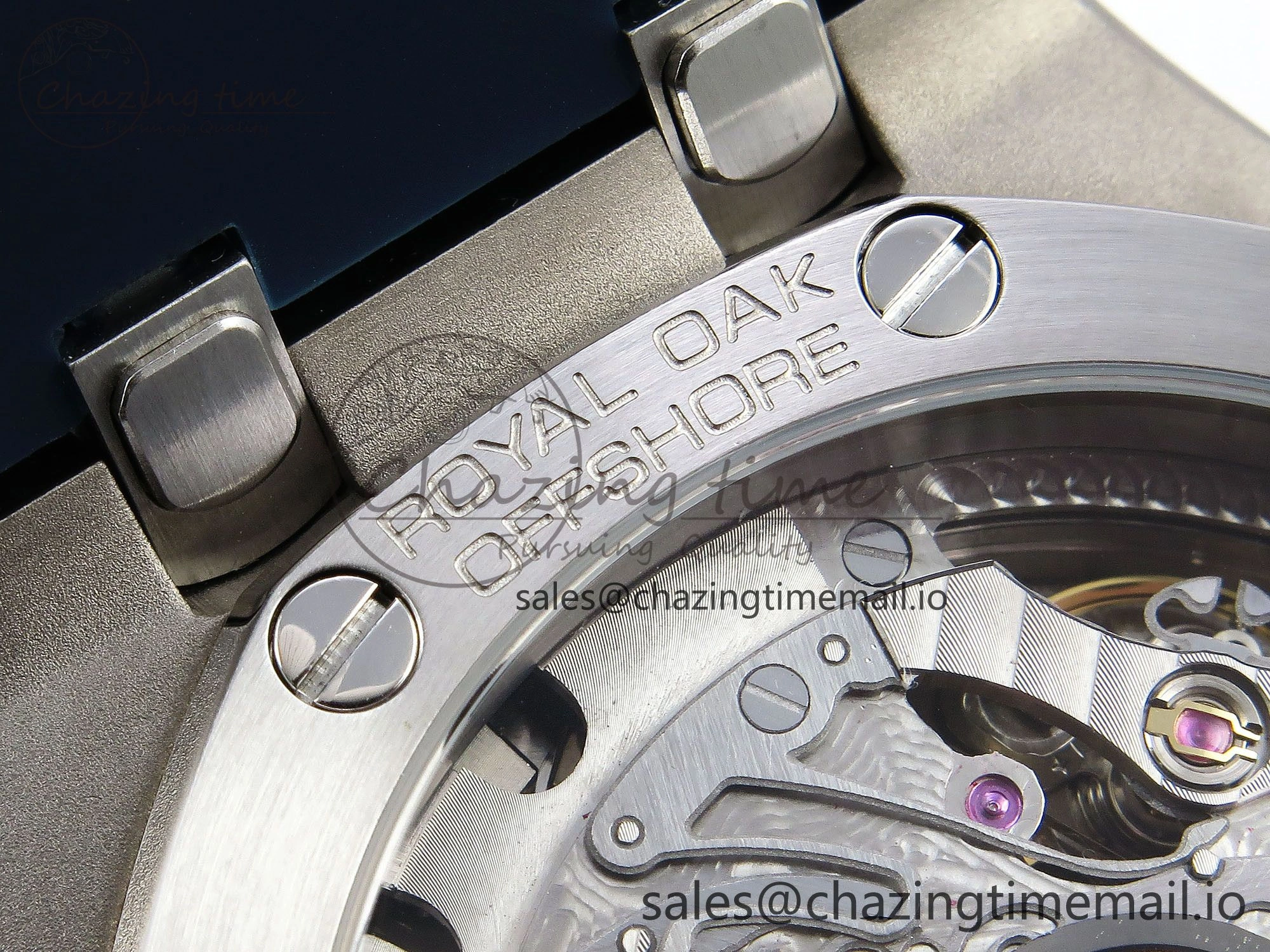 Royal Oak Offshore 43mm 26420ti Titanium APPF Best Edition Blue Dial on Blue Rubber Strap A4401