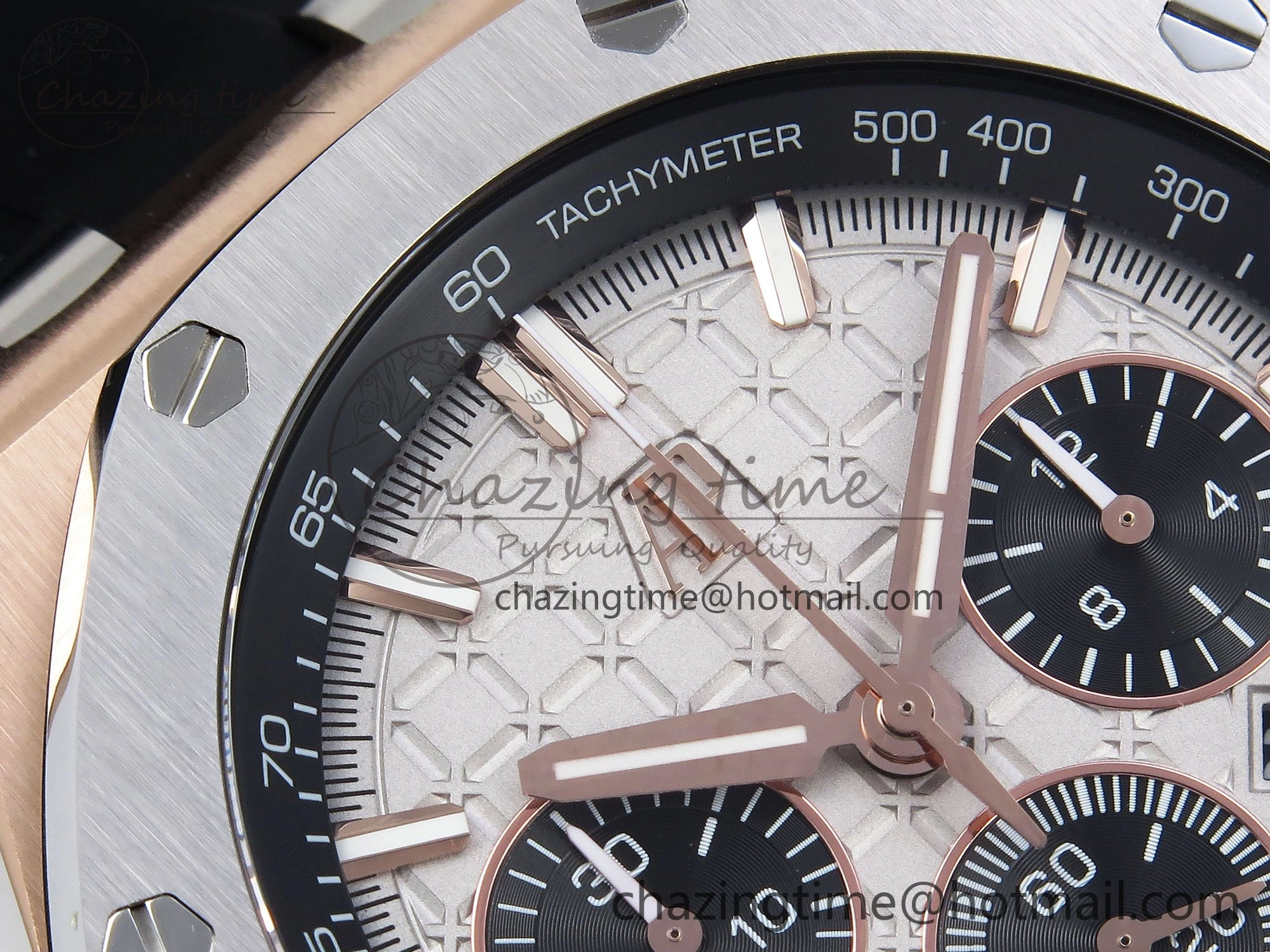 Royal Oak Offshore 43mm RG APF Best Edition Silver Dial on Black Rubber Strap A4401