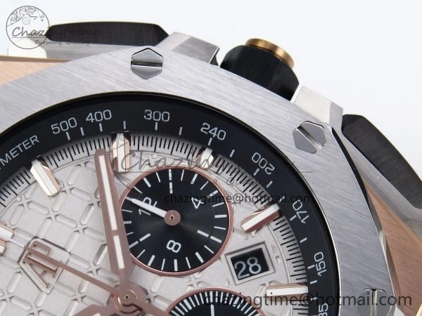 Royal Oak Offshore 43mm RG APF Best Edition Silver Dial on Black Rubber Strap A4401