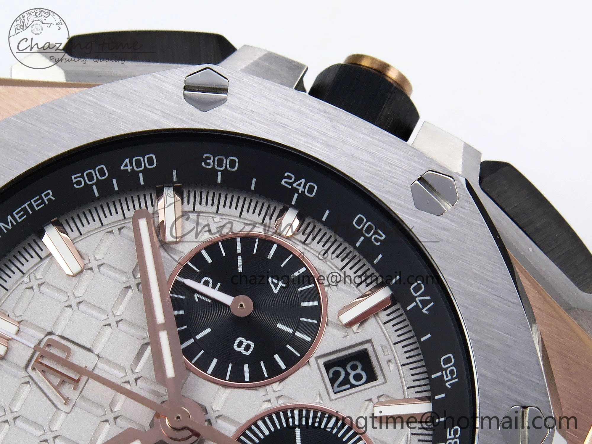 Royal Oak Offshore 43mm RG APF Best Edition Silver Dial on Black Rubber Strap A4401