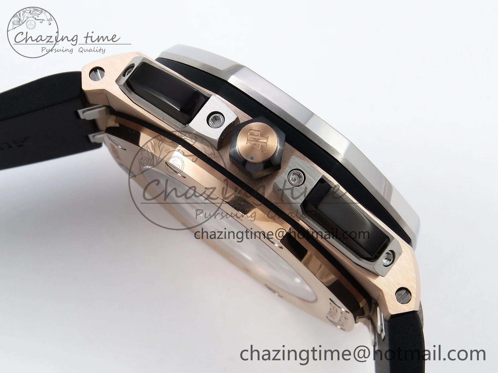 Royal Oak Offshore 43mm RG APF Best Edition Silver Dial on Black Rubber Strap A4401